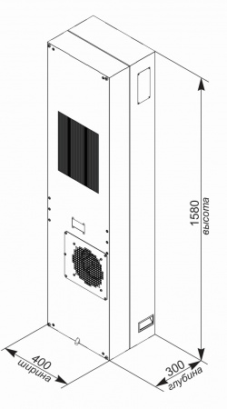 Кондиционер для уличного климатического шкафа UNISPLIT MHW-325E(3)W UNIcontroller
